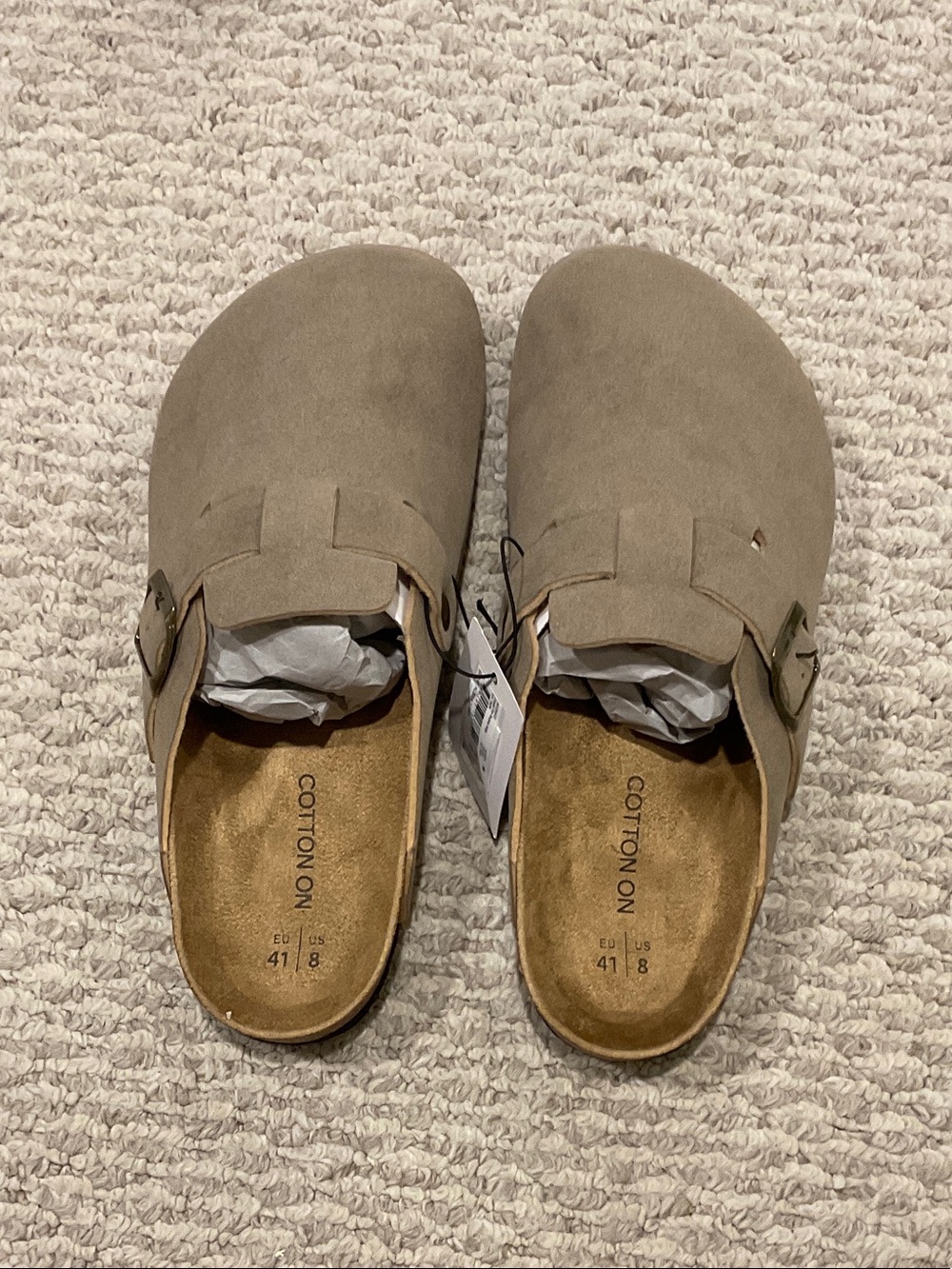 Cotton On Kids Taupe Slip-On Clog Mules